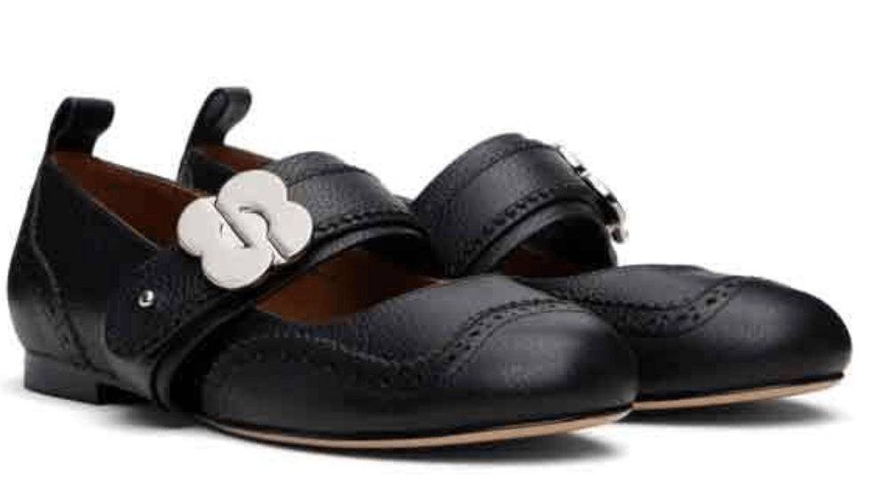 SHUSHU/TONG Round toe black flat shoes