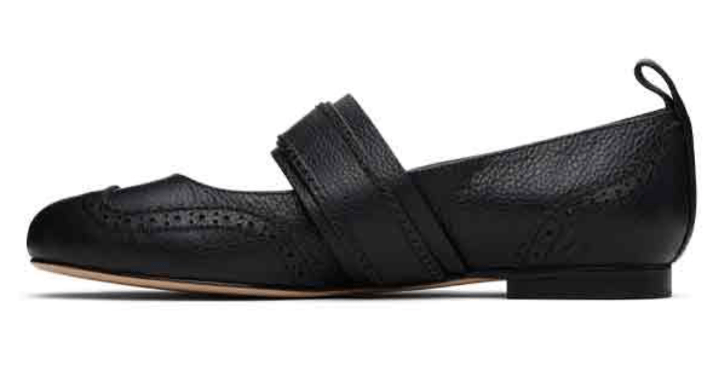 SHUSHU/TONG Round toe black flat shoes