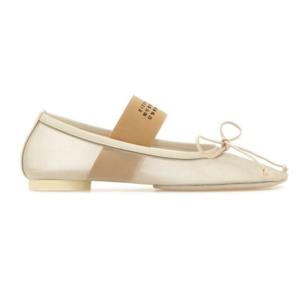 MM6 Maison Margiela White Flat Shoes