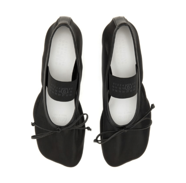 MM6 Maison Margiela Black Flat Shoes