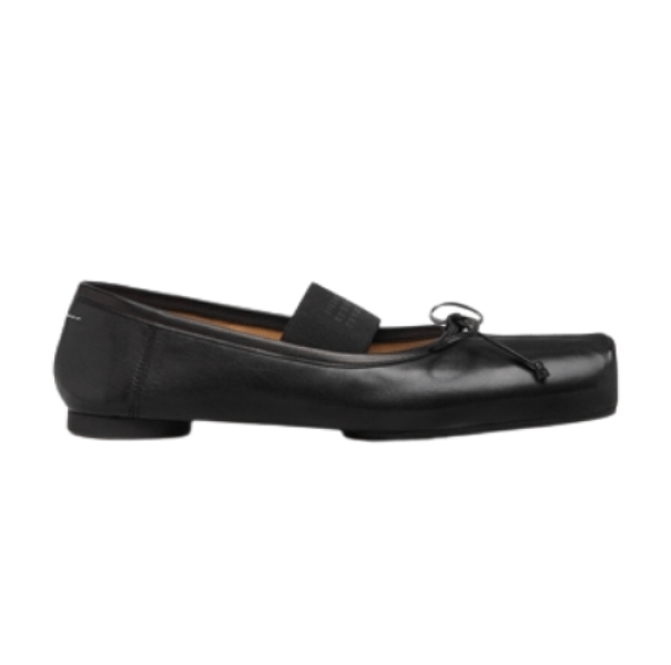 MM6 Maison Margiela Black Flat Shoes