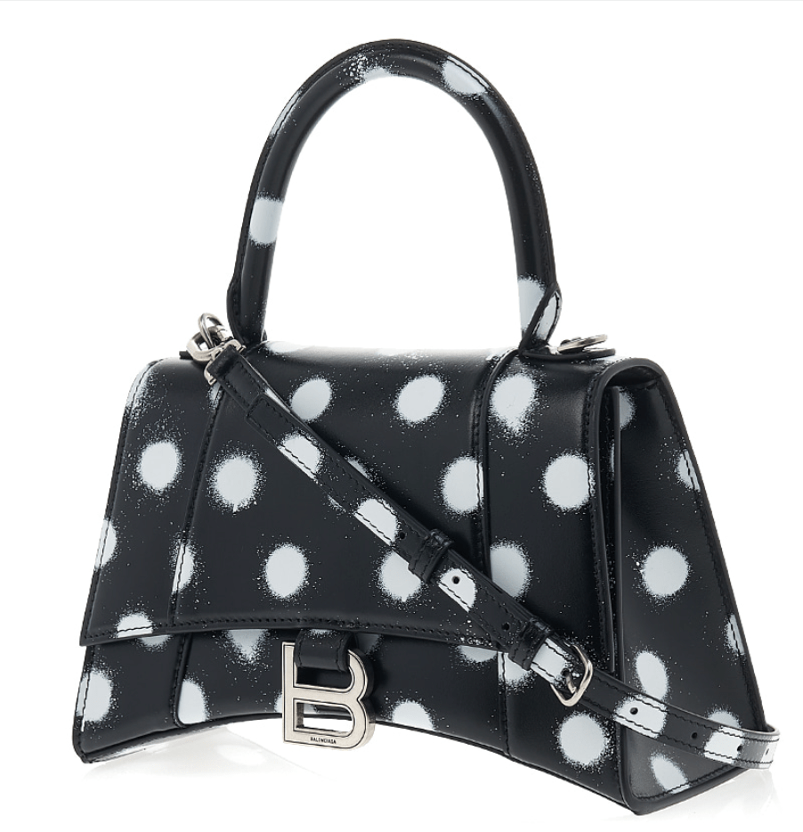 Balenciaga Spray Dot Hourglass Top Handle Bag