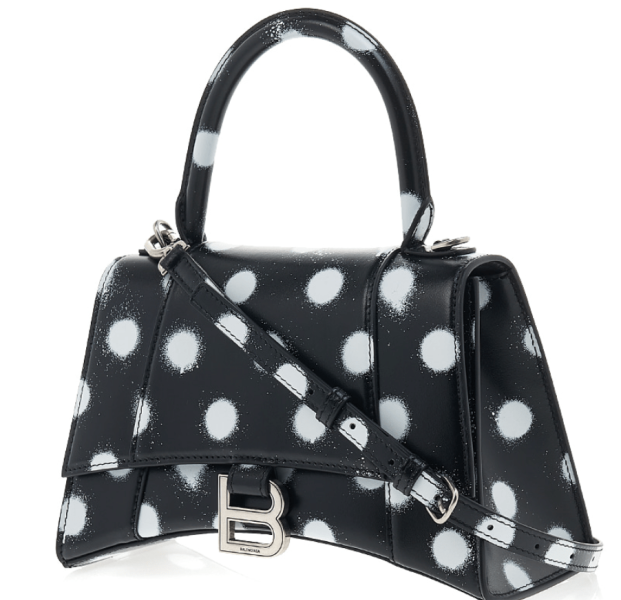 Balenciaga Spray Dot Hourglass Top Handle Bag