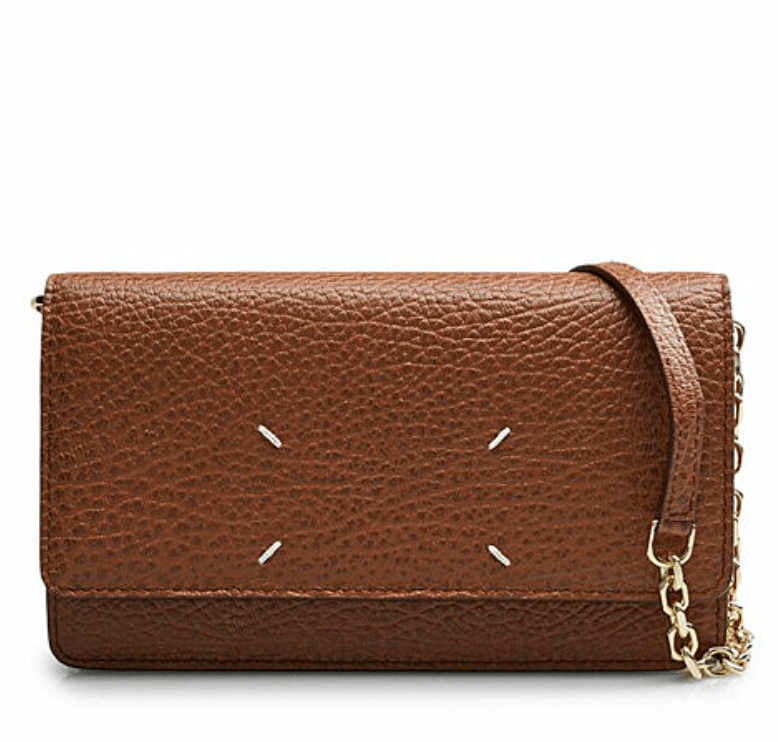 Maison Margiela Four Stitches Chain Flap Wallet Brown