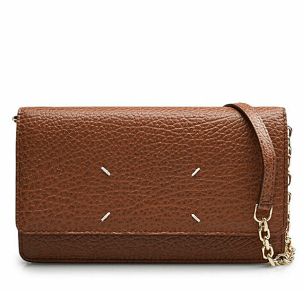 Maison Margiela Four Stitches Chain Flap Wallet Brown