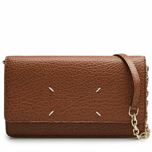 Maison Margiela Four Stitches Chain Flap Wallet Brown