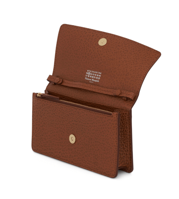 Maison Margiela Four Stitches Chain Flap Wallet Brown