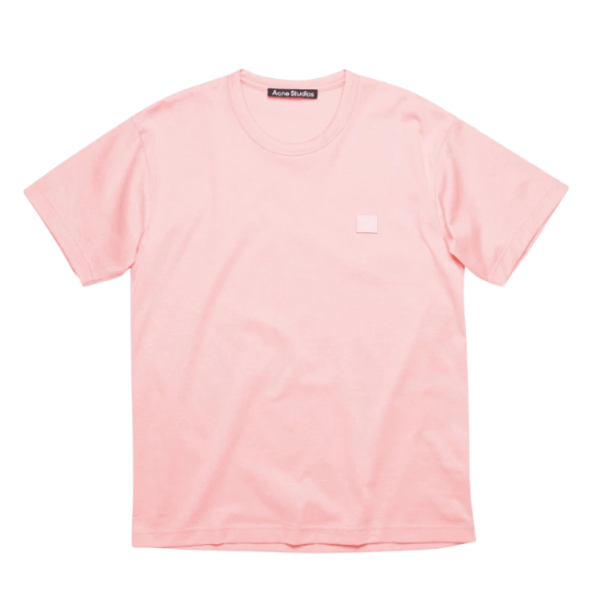 Acne Studios Nash Face Crewneck T-Shirt Blush Pink