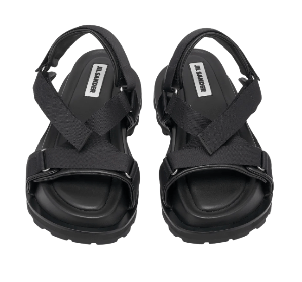 JIL SANDER Platform Sandals - Black 