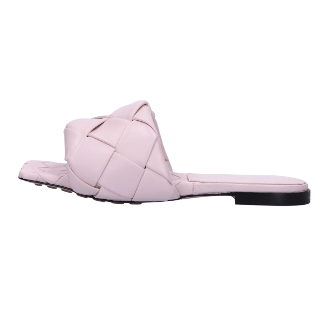 Bottega Veneta Lido Flat Sandals - Pink 