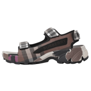 Burberry Check Camo Mix Velcro Sandals - Multicolor