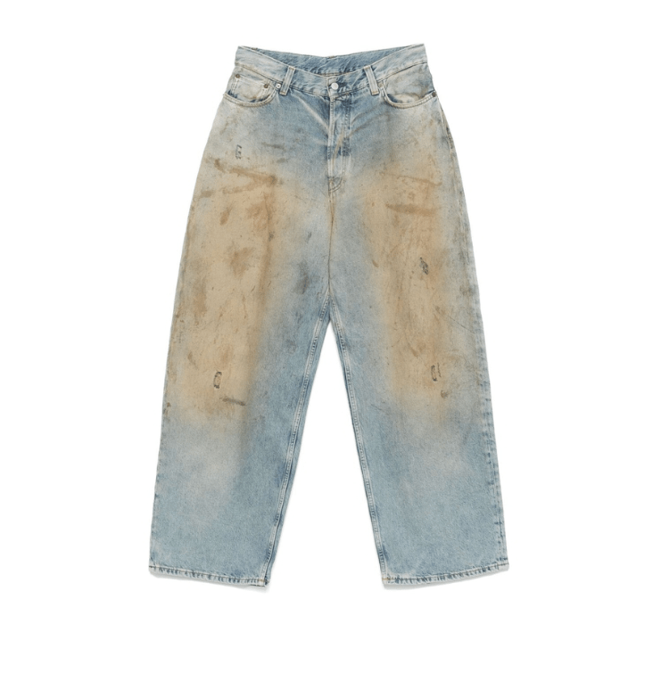 Acne Studios Vintage-Effect Cotton Denim Pants