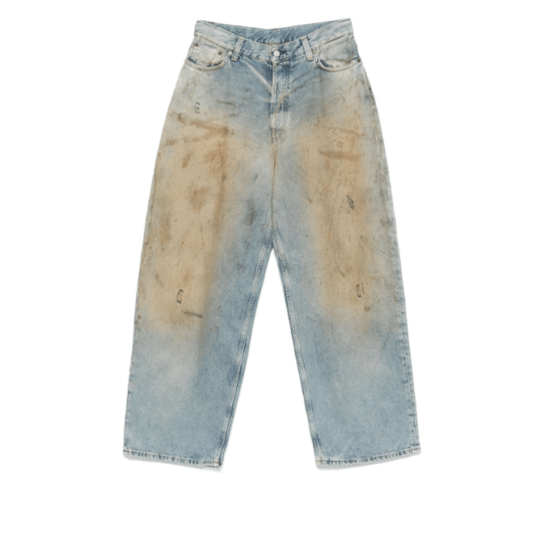 Acne Studios Vintage-Effect Cotton Denim Pants