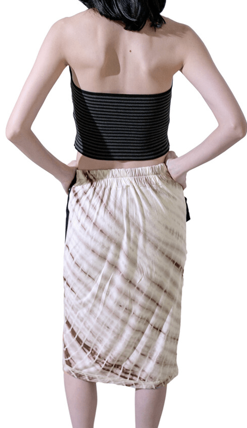 PERVERZE Cropped Stripe Hooded Knit Top