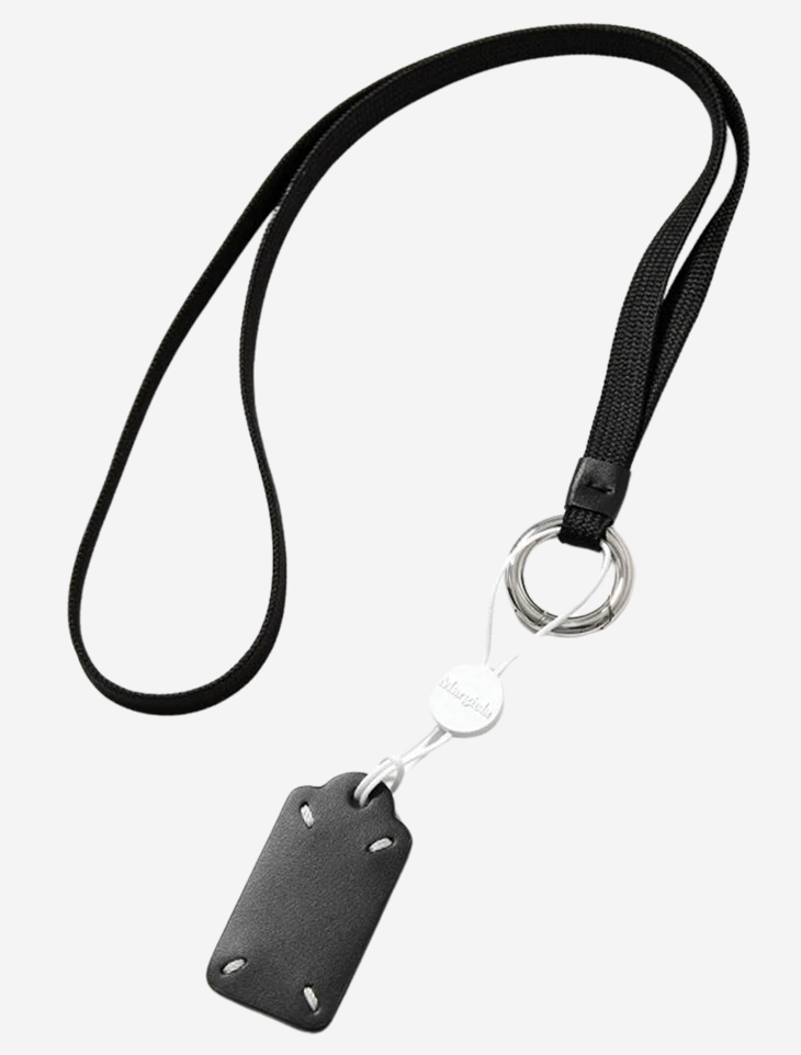 Maison Margiela Neck Strap Keyring Wallet Black