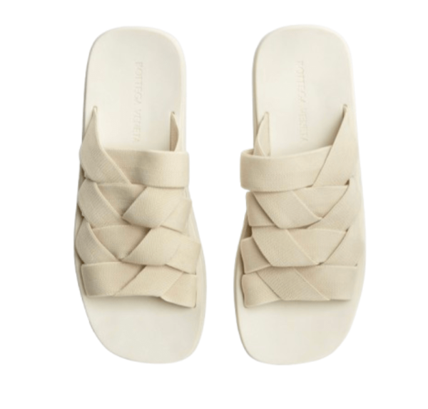 Bottega Veneta Plat Mule Sea Salt