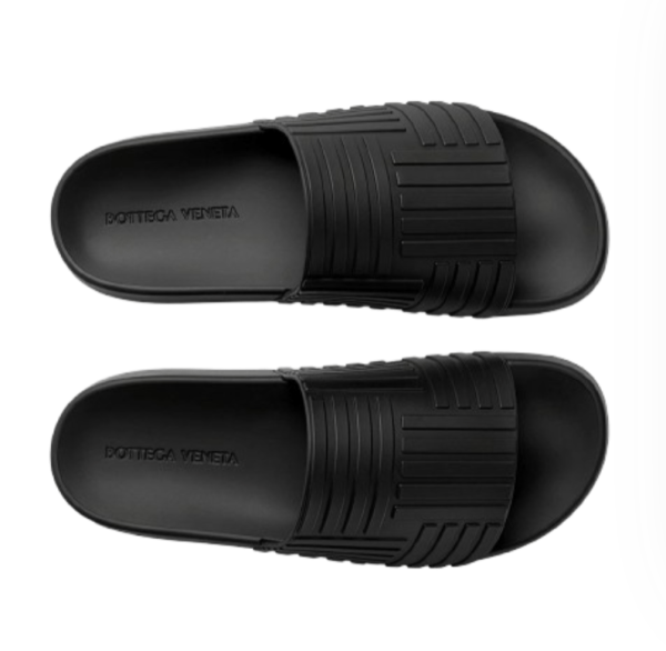 Bottega Veneta Rubber Slider Black