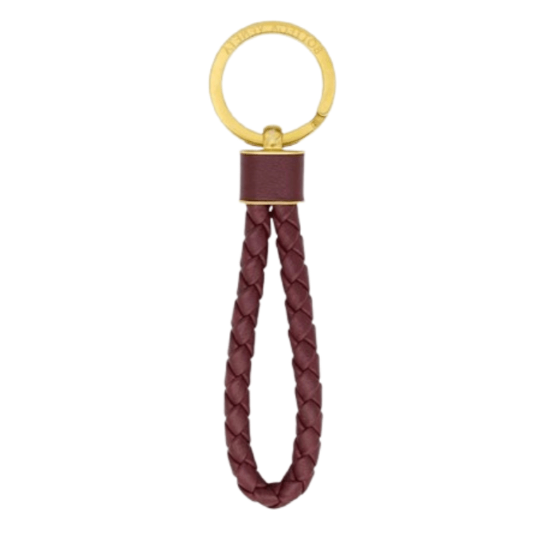 Bottega Veneta Leather Keyring Bordeaux