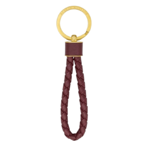 Bottega Veneta Leather Keyring Bordeaux