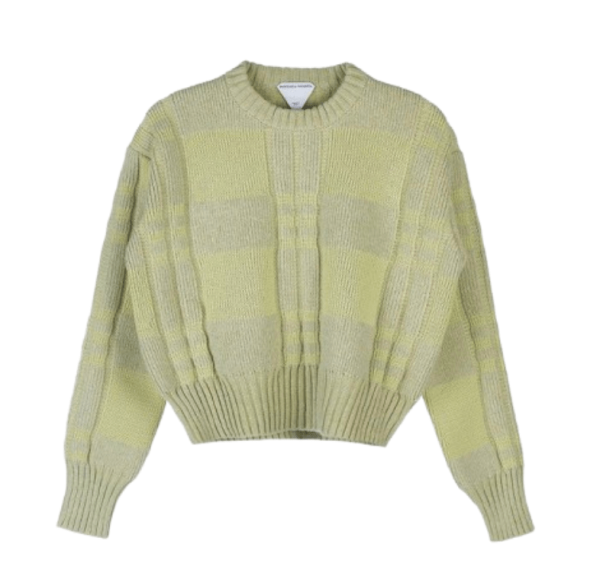 (W) Bottega Veneta Waffle Wool Sweater Pistachio