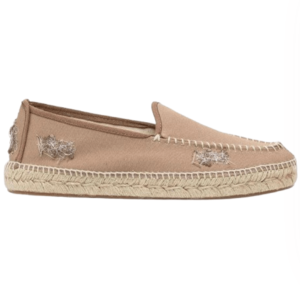 Maison Margiela Embroidered Espadrilles Flat Shoes Chamois
