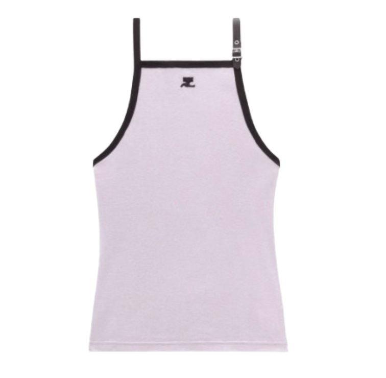 (W) Courreges Buckle Contrast Tank Top 