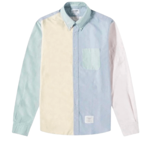 Thom Browne Funmix Oxford Satin Weave 4-Bar Straight Fit Shirt Light Pink