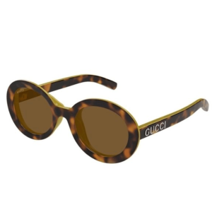 Gucci Logo Temple Havana Sunglasses