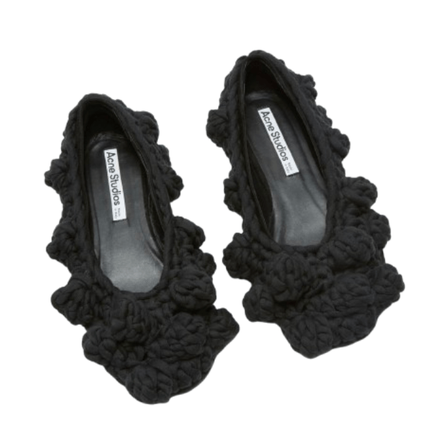 Acne Studios Knit ballet flat black