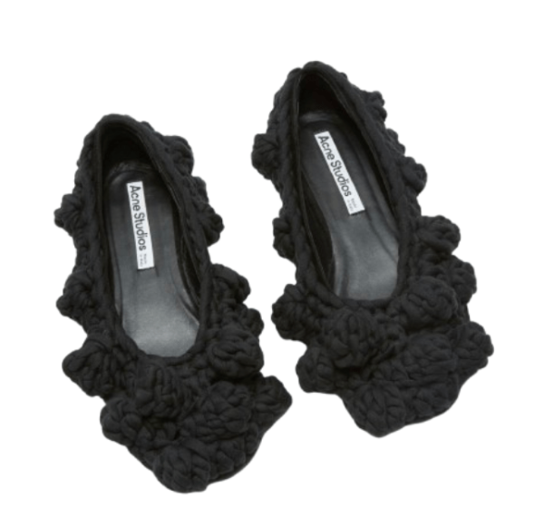 Acne Studios Knit ballet flat black