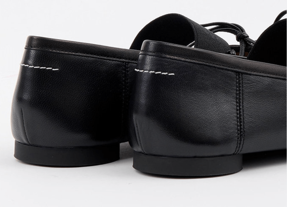 MM6 Maison Margiela Black Flat Shoes