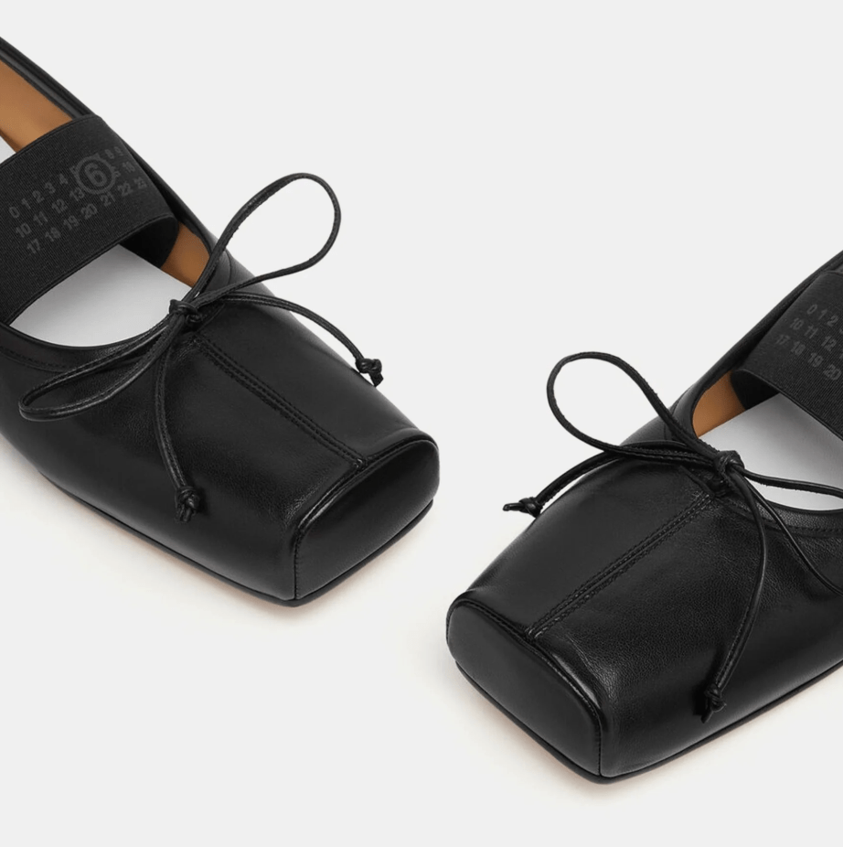 MM6 Maison Margiela Black Flat Shoes