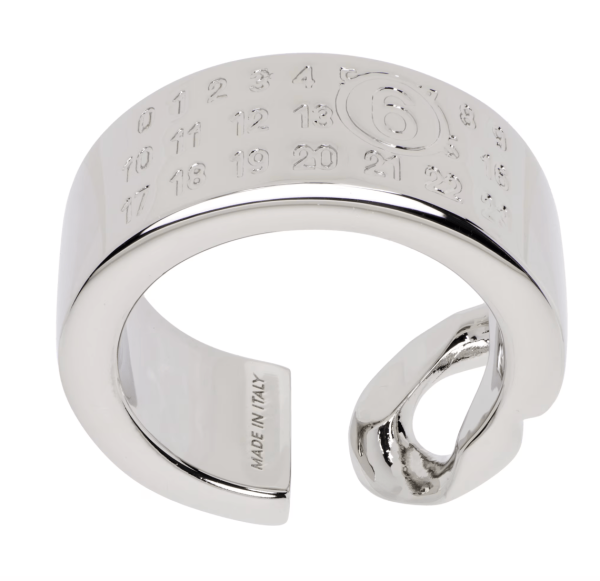 MM6 Maison Margiela Minimal Numeric Cuff Ring