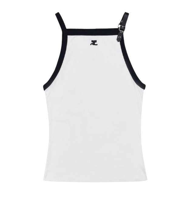 Courrèges White Sleeveless Top