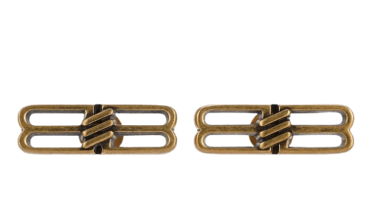 (W) Balenciaga BB Icon Earrings Aged Gold