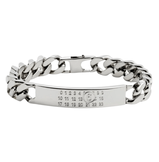 (W) MM6 Maison Margiela Classic Chain Bracelet Palladium (2025 Ver.)