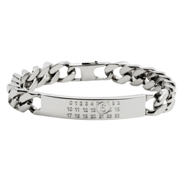 (W) MM6 Maison Margiela Classic Chain Bracelet Palladium (2025 Ver.)
