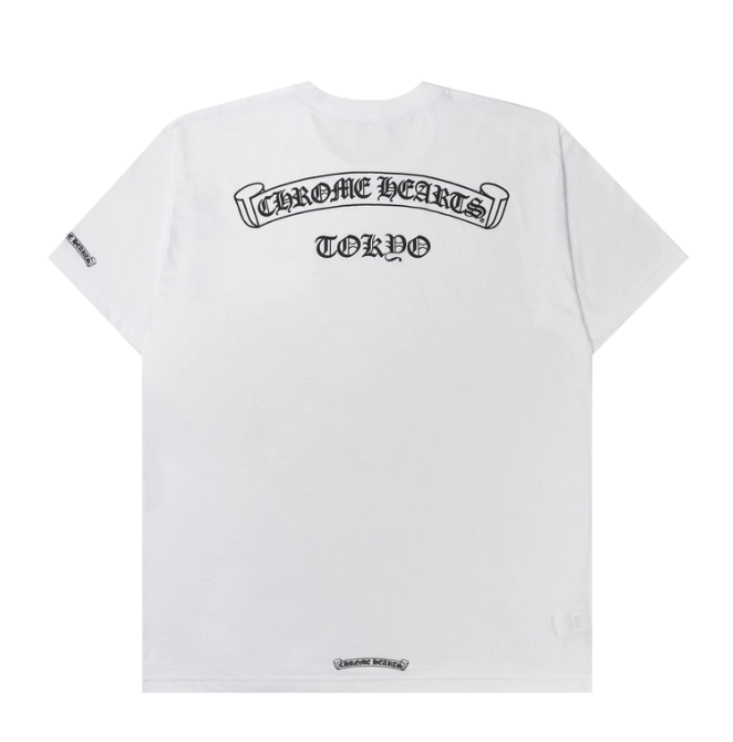 Chrome Hearts Scroll Logo T-Shirt White - Tokyo Exclusive