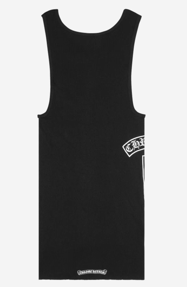 Chrome Hearts Eyechart Logo Tank Top Black
