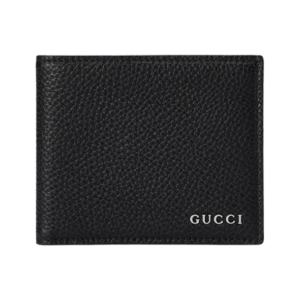 Gucci Bi-Fold Wallet with Logo Black Leather