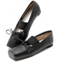 MM6 Maison Margiela Black Flat Shoes