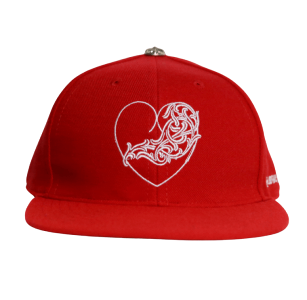 Chrome Hearts Heart Logo Baseball Cap Red