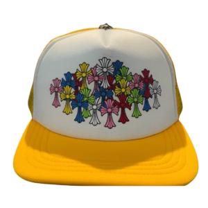 Chrome Hearts Triple Cross Trucker Hat Yellow