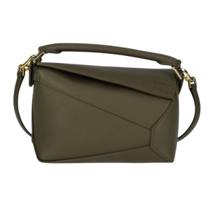 Mini Puzzle Shoulder Bag - Dark Khaki Green 