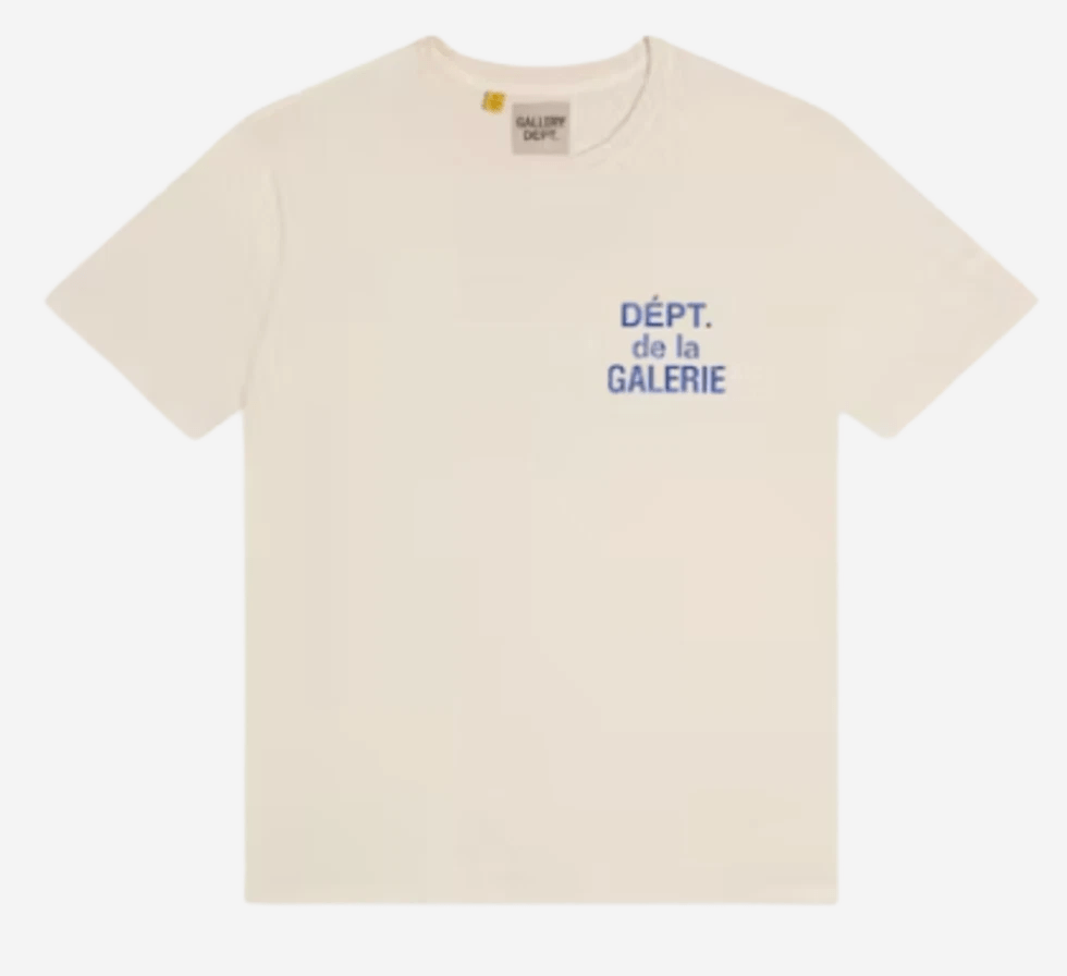 Gallery Dept. French T-Shirt Cream Blue