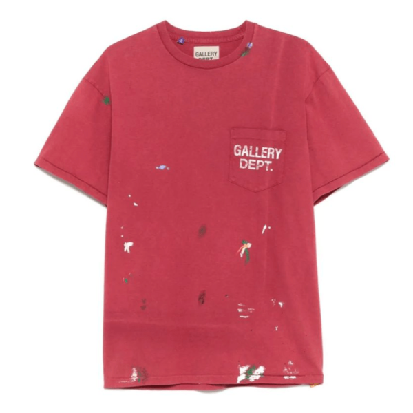 Gallery Dept. Paint-splattered Logo Cotton T-shirt
