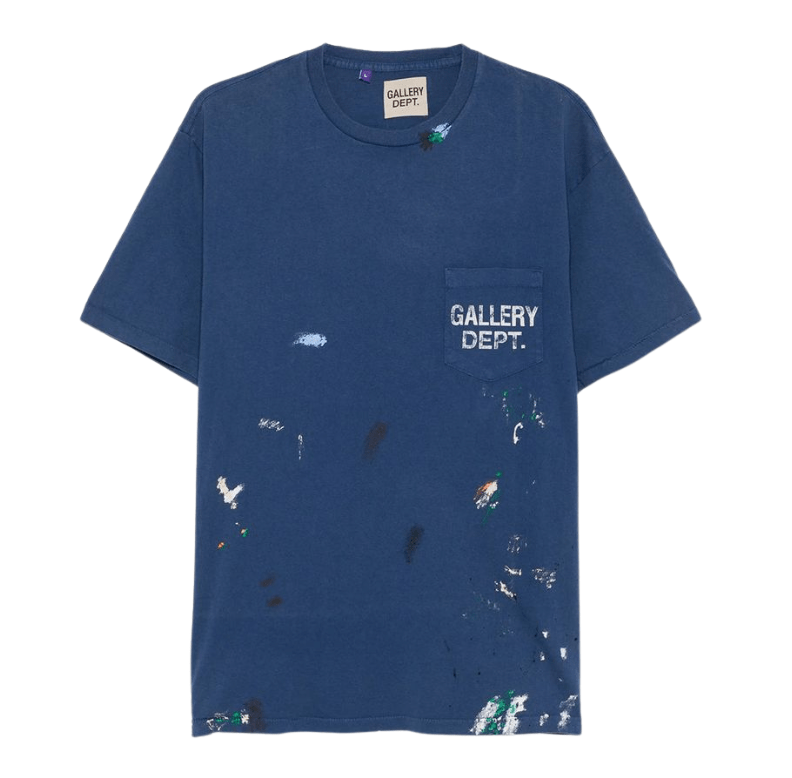 Navy Vintage Logo Painted Tee