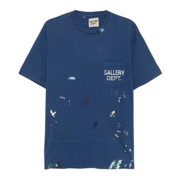 Navy Vintage Logo Painted Tee