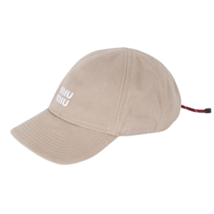 Miu Miu Denim Baseball Cap Beige