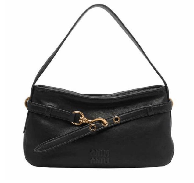 Miu Miu Aventure Nappa Leather Bag Black